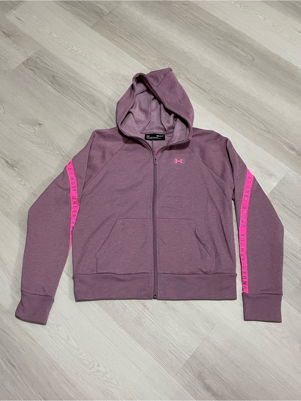 Under Armour Zip-Up Hoodie with Pink Accents Set